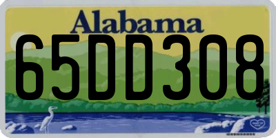 AL license plate 65DD308
