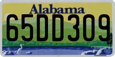AL license plate 65DD309