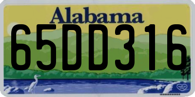 AL license plate 65DD316