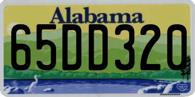 AL license plate 65DD320