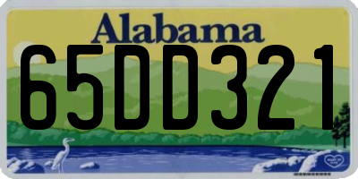 AL license plate 65DD321