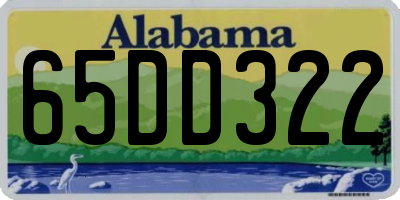 AL license plate 65DD322