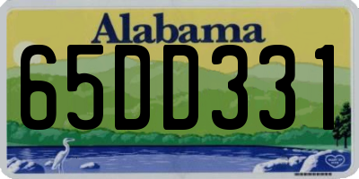AL license plate 65DD331