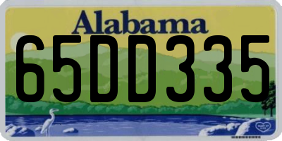 AL license plate 65DD335
