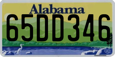 AL license plate 65DD346
