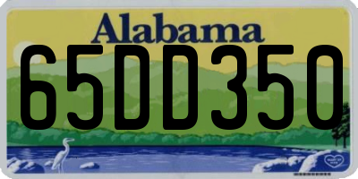 AL license plate 65DD350