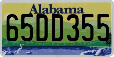 AL license plate 65DD355