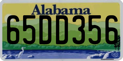 AL license plate 65DD356