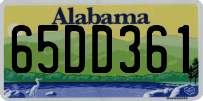 AL license plate 65DD361