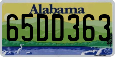AL license plate 65DD363