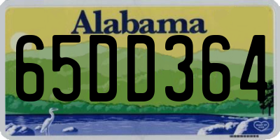 AL license plate 65DD364