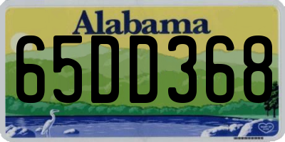 AL license plate 65DD368