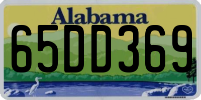 AL license plate 65DD369