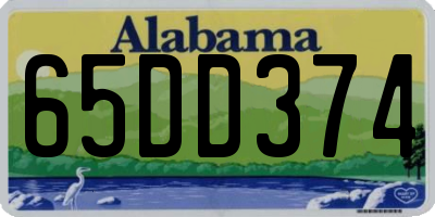 AL license plate 65DD374