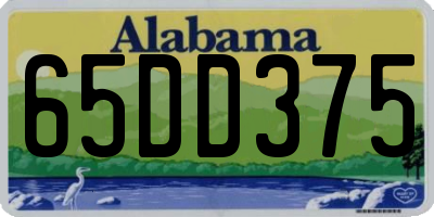 AL license plate 65DD375