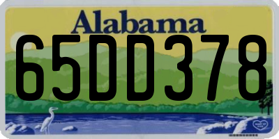 AL license plate 65DD378