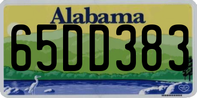 AL license plate 65DD383