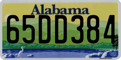 AL license plate 65DD384