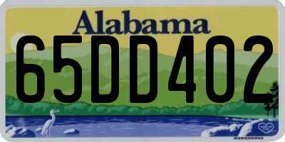 AL license plate 65DD402