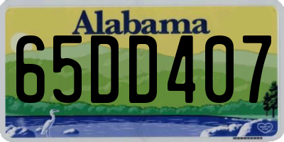 AL license plate 65DD407