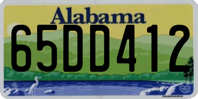 AL license plate 65DD412