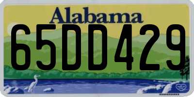 AL license plate 65DD429