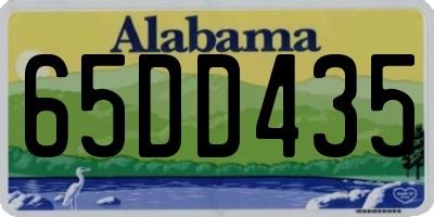 AL license plate 65DD435