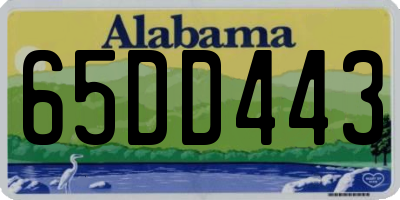 AL license plate 65DD443