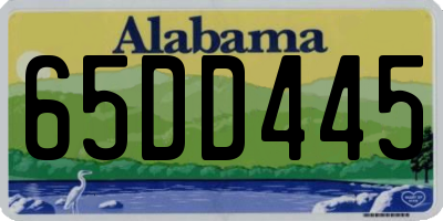 AL license plate 65DD445