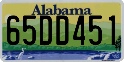AL license plate 65DD451