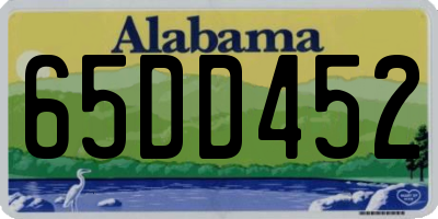 AL license plate 65DD452