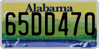 AL license plate 65DD470