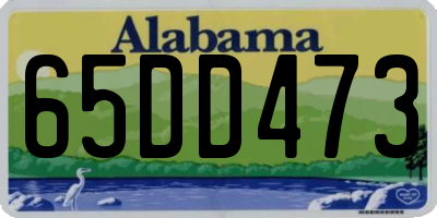 AL license plate 65DD473