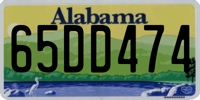 AL license plate 65DD474