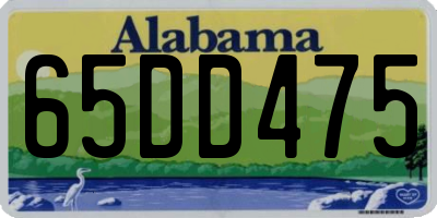 AL license plate 65DD475