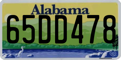 AL license plate 65DD478