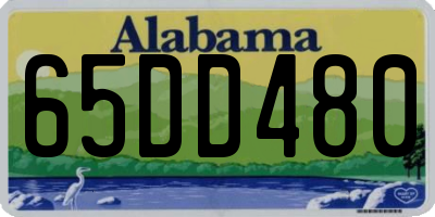 AL license plate 65DD480