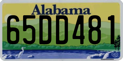 AL license plate 65DD481