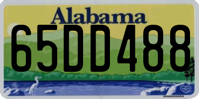 AL license plate 65DD488