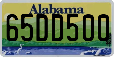 AL license plate 65DD500