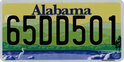 AL license plate 65DD501