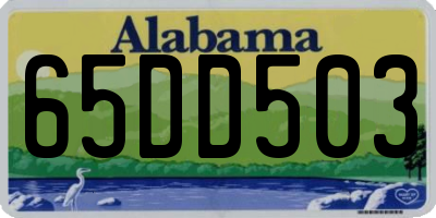 AL license plate 65DD503