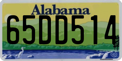 AL license plate 65DD514