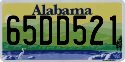 AL license plate 65DD521