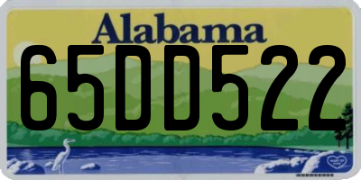 AL license plate 65DD522