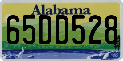 AL license plate 65DD528