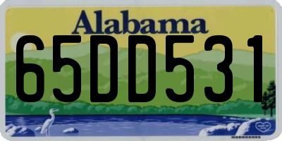 AL license plate 65DD531