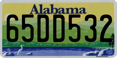 AL license plate 65DD532