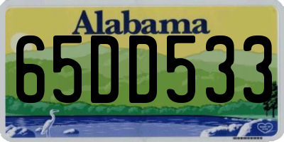 AL license plate 65DD533