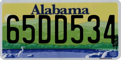 AL license plate 65DD534